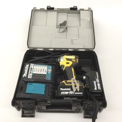 △△ MAKITA マキタ 18Ｖ　充電式インパクトドライバー　充電器・充電池2個付き TD173D イエロー Bランク