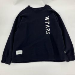 △△ wtaps ダブルタップス 23SS カレッジロゴ クルーネックスウェット 4 231ATDT-CSM02 ネイビー Bランク