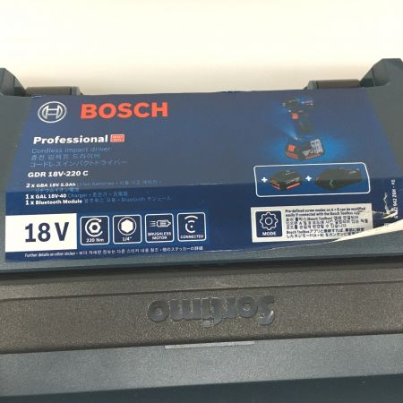  BOSCH ボッシュ インパクトドライバー　18V　充電器・充電池2個・ケース付 GDR 18V-220