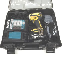 △△ MAKITA マキタ 18Ｖ　充電式インパクトドライバー　充電器・充電池2個付き TD172DGXFY イエロー Aランク