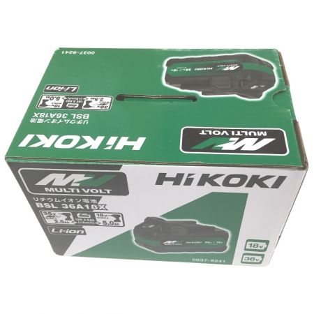  HiKOKI ハイコーキ マルチボルト蓄電池 36V 2.5Ah/18V 5.0Ah　マルチボルトバッテリー BSL36A18X