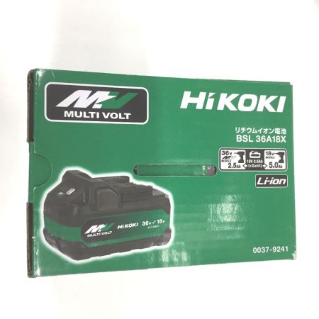  HiKOKI ハイコーキ マルチボルト蓄電池 36V 2.5Ah/18V 5.0Ah　マルチボルトバッテリー BSL36A18X