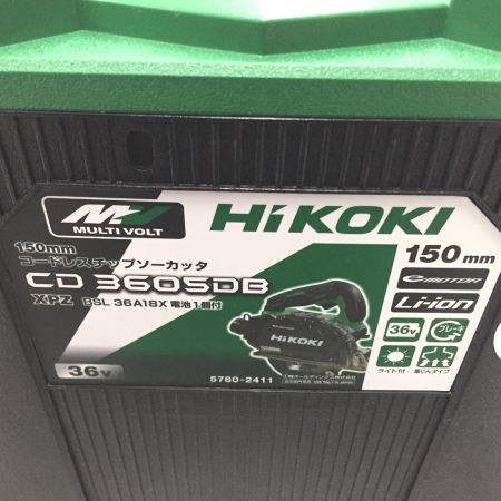  HiKOKI ハイコーキ チップソーカッター 充電器・充電池1個・ケース付 150mm 36v CD3605DBXPZ グリーン