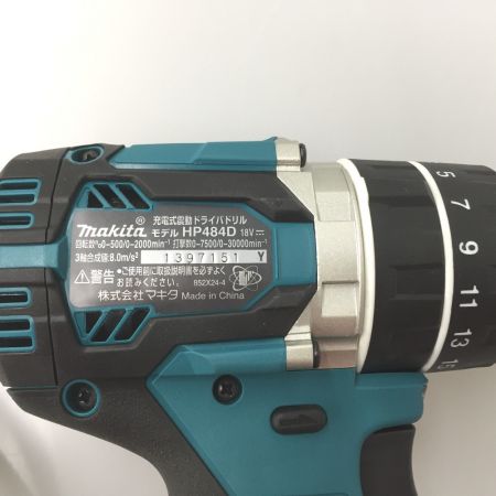  MAKITA マキタ 18v　充電式ドライバドリル  6ah 充電池1個付 コードレス式  HP484D