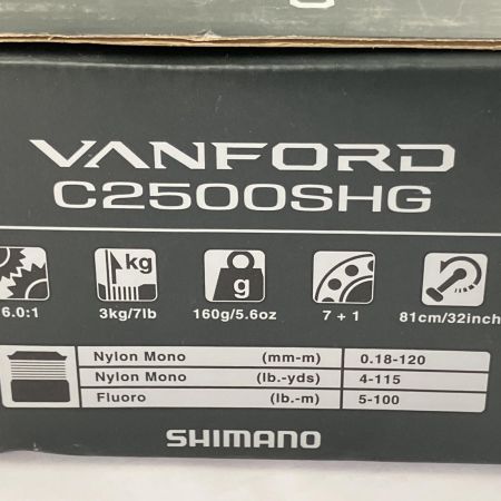  SHIMANO シマノ スピニングリール 20 ヴァンフォード C2500SHG  04203