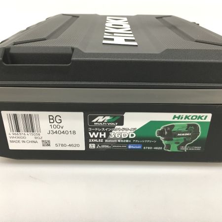  HiKOKI ハイコーキ 36v 充電式インパクトドライバ 充電器・充電池2個・ケース付 WH36DD グリーン