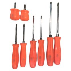 △△ MAC TOOLS マック ペンタグリップスクリュードライバー プラスマイナス8本セット オレンジ Bランク