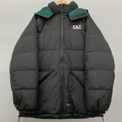 △△ FAT エフエーティ SIERRADUBリバーシブルダウンジャケット  SKINNY ブラック×グリーン Bランク
