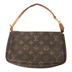 △△ LOUIS VUITTON ルイヴィトン モノグラム M40712 ポシェット アクセソワール アクセサリポーチ M40712 ブラウン Bランク