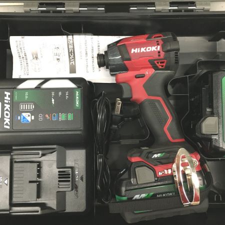  HiKOKI ハイコーキ インパクトドライバ 充電器・充電池2個・ケース付 WH36DD レッド