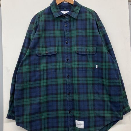  wtaps ダブルタップス オーバー シャツ コットン フランネル テキスタイル チェック 04 221TQDT-SHM02 グリーン