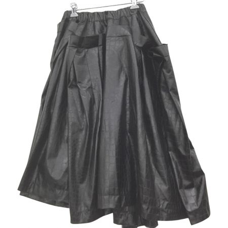 COMME des GARCONS コムデギャルソン AD2024 アシンメトリーフェイクレザースカート GN-S001 ブラック