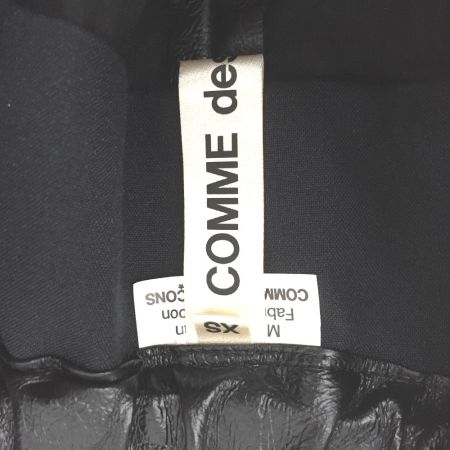  COMME des GARCONS コムデギャルソン AD2024 アシンメトリーフェイクレザースカート GN-S001 ブラック
