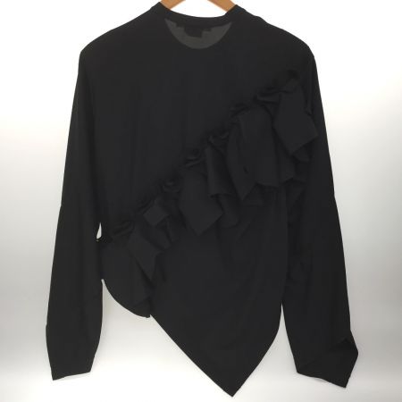  COMME des GARCONS コムデギャルソン アシンメトリー 立体フリルカットソー GN-T002 ブラック