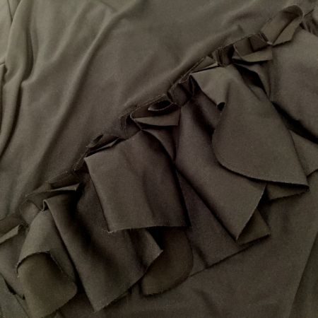  COMME des GARCONS コムデギャルソン アシンメトリー 立体フリルカットソー GN-T002 ブラック