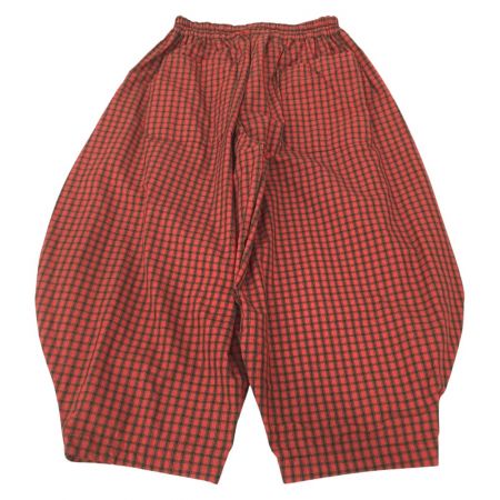  COMME des GARCONS コムデギャルソン チェック バルーンパンツ XS 1C-P027 レッド