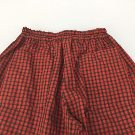  COMME des GARCONS コムデギャルソン チェック バルーンパンツ XS 1C-P027 レッド