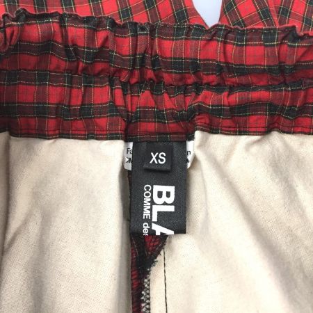  COMME des GARCONS コムデギャルソン チェック バルーンパンツ XS 1C-P027 レッド