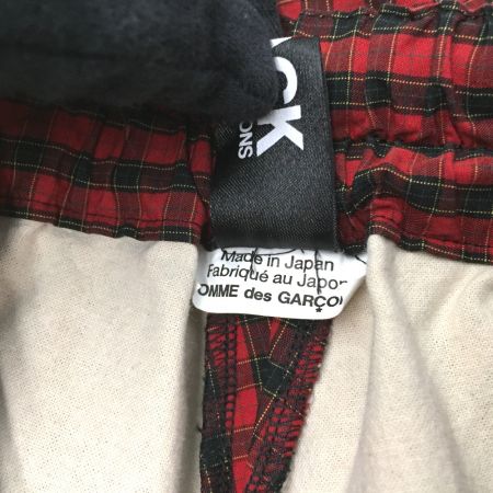  COMME des GARCONS コムデギャルソン チェック バルーンパンツ XS 1C-P027 レッド