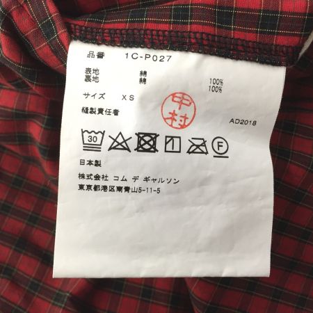  COMME des GARCONS コムデギャルソン チェック バルーンパンツ XS 1C-P027 レッド