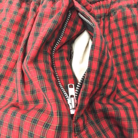  COMME des GARCONS コムデギャルソン チェック バルーンパンツ XS 1C-P027 レッド