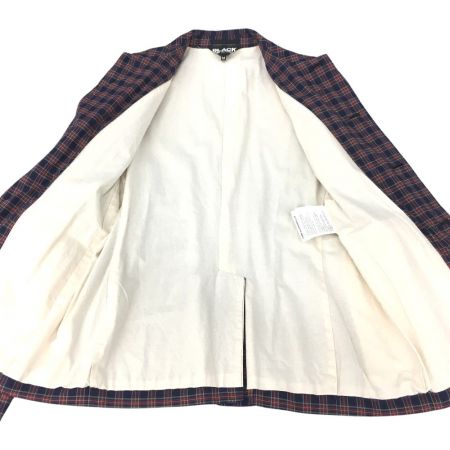  ブラックコムデギャルソン 丸襟テーラードジャケット チェック AD2018 M 1C-J020