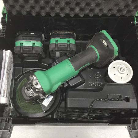  HiKOKI ハイコーキ ディスクグラインダー 充電器・充電池2個・ケース付 コードレス式 125mm 36v 2023年製  G3613DC グリーン