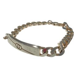 △△ GUCCI グッチ ダイアゴナル インターロッキングG ブレスレット 774054 J8400 Bランク