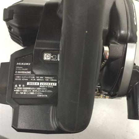  HiKOKI ハイコーキ 125mm コードレス丸のこ 2022年製 C3605DA ブラック