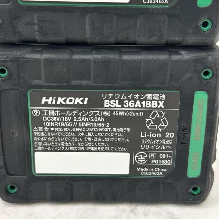 HiKOKI ハイコーキ コードレスインパクトドライバ WH36DD 2XHLSZ グリーン 36v 付属品完備