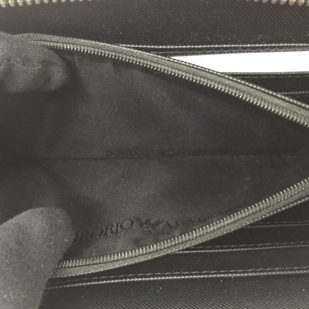  EMPORIO ARMANI エンポリオアルマーニ ラウンドファスナー財布  YEME49　YFE6J ブラック