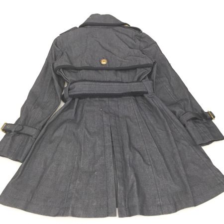  BURBERRY BLUE LABEL バーバリーブルーレーベル デニムトレンチコート チェック タグ付 38 E1A01-401-28 ネイビー