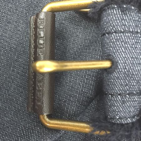  BURBERRY BLUE LABEL バーバリーブルーレーベル デニムトレンチコート チェック タグ付 38 E1A01-401-28 ネイビー