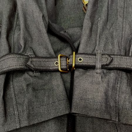  BURBERRY BLUE LABEL バーバリーブルーレーベル デニムトレンチコート チェック タグ付 38 E1A01-401-28 ネイビー