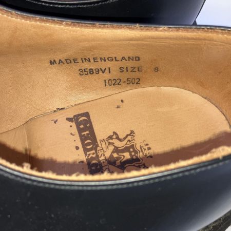 GEORGE COX ジョージコックス ラバーソール シューズ 　UK8 3588VI ブラック