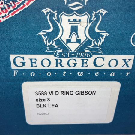  GEORGE COX ジョージコックス ラバーソール シューズ 　UK8 3588VI ブラック