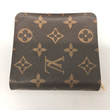  LOUIS VUITTON ルイヴィトン モノグラム コンパクトジップ 二つ折り財布 M61667 ブラウン