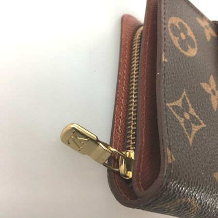  LOUIS VUITTON ルイヴィトン モノグラム コンパクトジップ 二つ折り財布 M61667 ブラウン