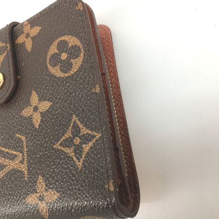 LOUIS VUITTON ルイヴィトン モノグラム コンパクトジップ 二つ折り財布 M61667 ブラウン