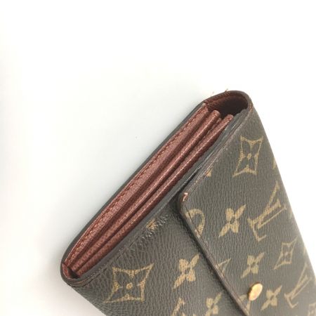  LOUIS VUITTON ルイヴィトン モノグラム ポシェットポルトモネクレディ 財布 ボタン破損 M61726 ブラウン