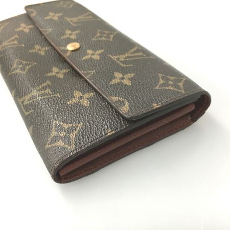  LOUIS VUITTON ルイヴィトン モノグラム ポシェットポルトモネクレディ 財布 ボタン破損 M61726 ブラウン