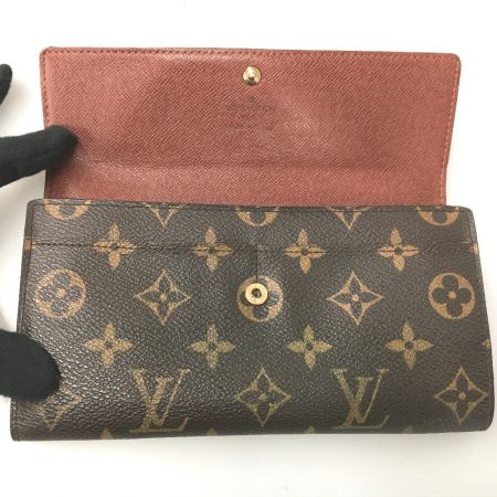  LOUIS VUITTON ルイヴィトン モノグラム ポシェットポルトモネクレディ 財布 ボタン破損 M61726 ブラウン