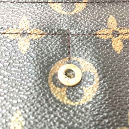  LOUIS VUITTON ルイヴィトン モノグラム ポシェットポルトモネクレディ 財布 ボタン破損 M61726 ブラウン