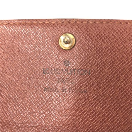  LOUIS VUITTON ルイヴィトン モノグラム ポシェットポルトモネクレディ 財布 ボタン破損 M61726 ブラウン