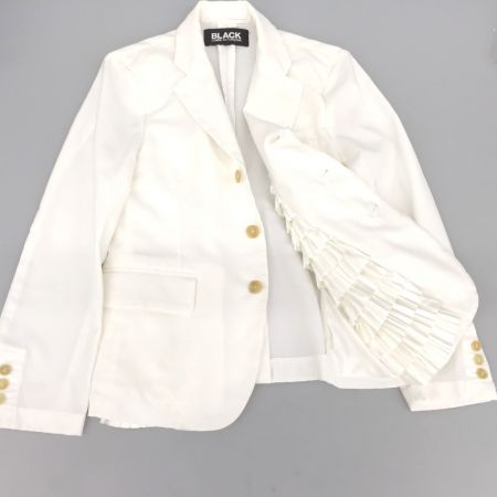  BLACK COMME des GARCONS 内側フリル ジャケット 1S-J040 AD2016 ホワイト