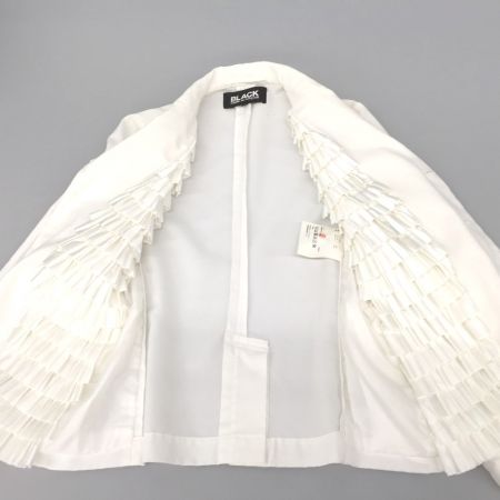  BLACK COMME des GARCONS 内側フリル ジャケット 1S-J040 AD2016 ホワイト