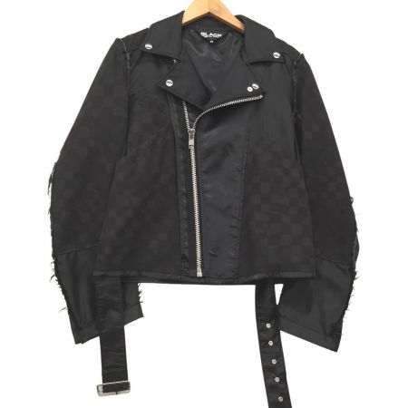  BLACK COMME des GARCONS チェッカーボードダブルライダースジャケット AD2018 1B-J002