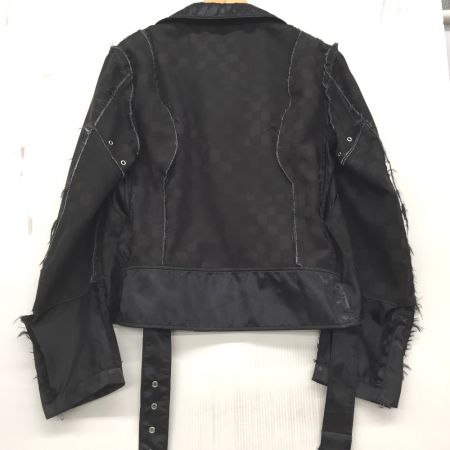  BLACK COMME des GARCONS チェッカーボードダブルライダースジャケット AD2018 1B-J002