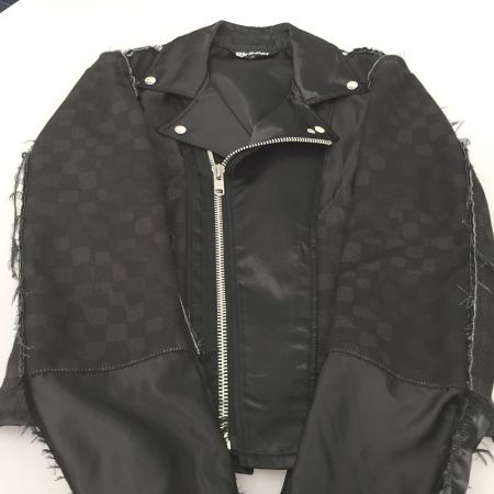  BLACK COMME des GARCONS チェッカーボードダブルライダースジャケット AD2018 1B-J002