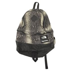 △△ THE NORTH FACE ザノースフェイス Supreme リュック スネークスキン ライトウェイトデイパック NF0A3KVJ グレー×ブラック Bランク